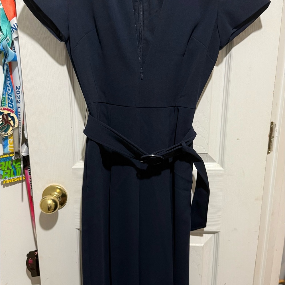 Club Monaco Dark Blue Midi Dress